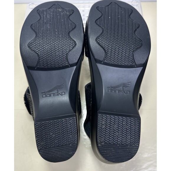Women's Dansko Sonnet Black Shimmer Sandals EU 39 US 8.5 Comfort Support Shoes - Picture 7 of 11